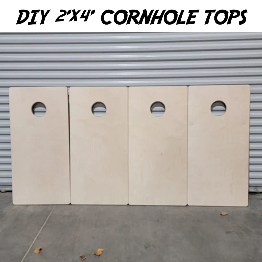 Set of plain 18mm (3/4") Baltic Birch CNC-cut Cornhole Tops - 4 Tops - Oak City Cornhole