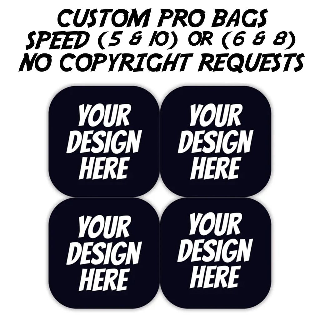 Custom pro cornhole bags from Oak City Cornhole, featuring dual speed sides for versatile play. Highly regarded by pros, these 16oz bags are filled with clean, consistent resin pellets, perfect for precision throws, smooth slides, and advanced techniques.