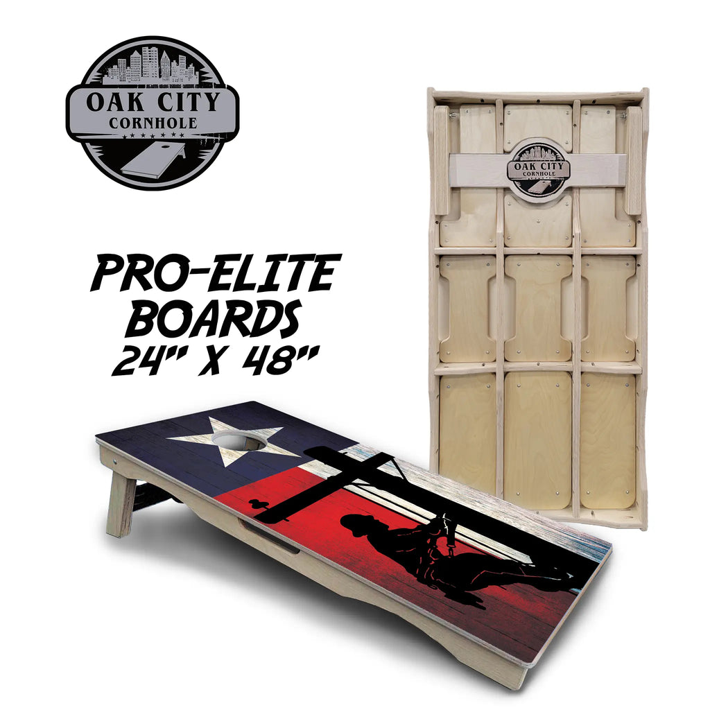 Lone Star Texas Lineman Cornhole Boards from Oak City Cornhole