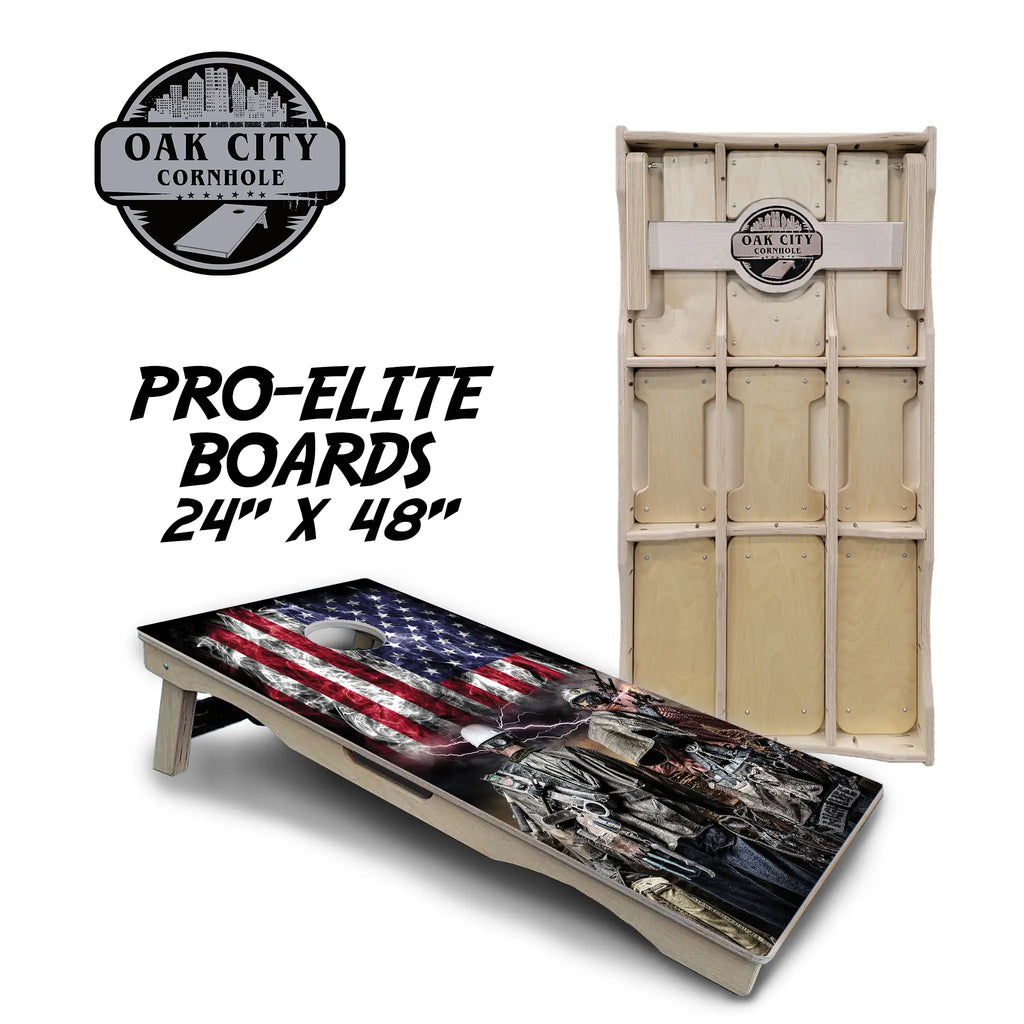 Powering America with Lineman Pride Cornhole Boards from Oak City Cornhole