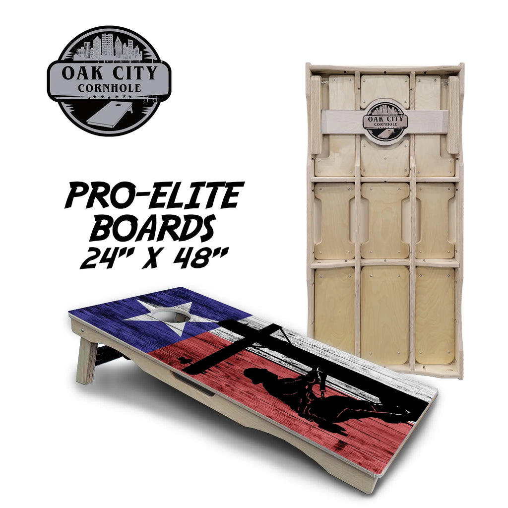 Texas Lineman Pride Cornhole Boards from Oak City Cornhole