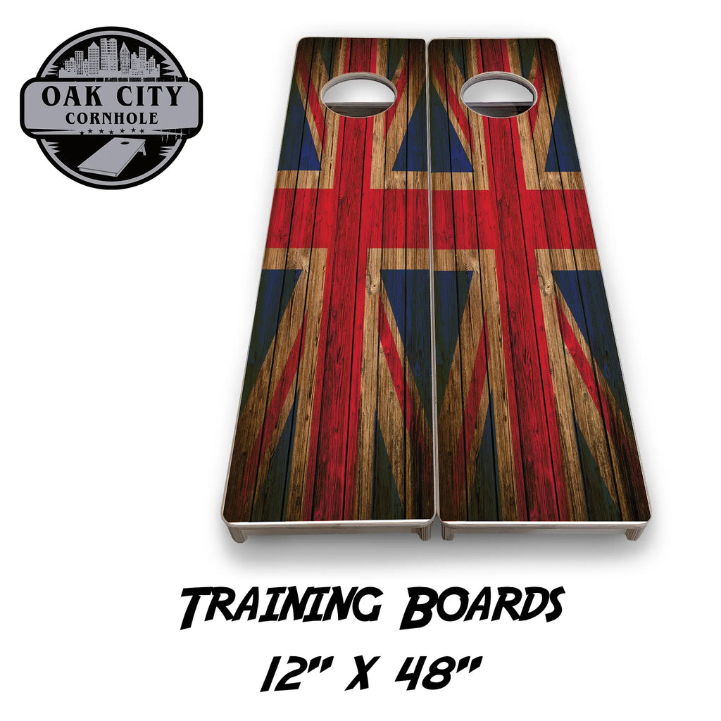 British Pride Union Jack Cornhole Boards from Oak City Cornhole