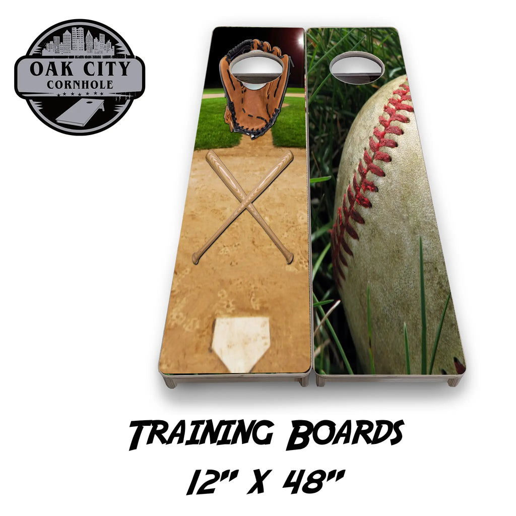 Play Ball Baseball Cornhole Boards from Oak City Cornhole