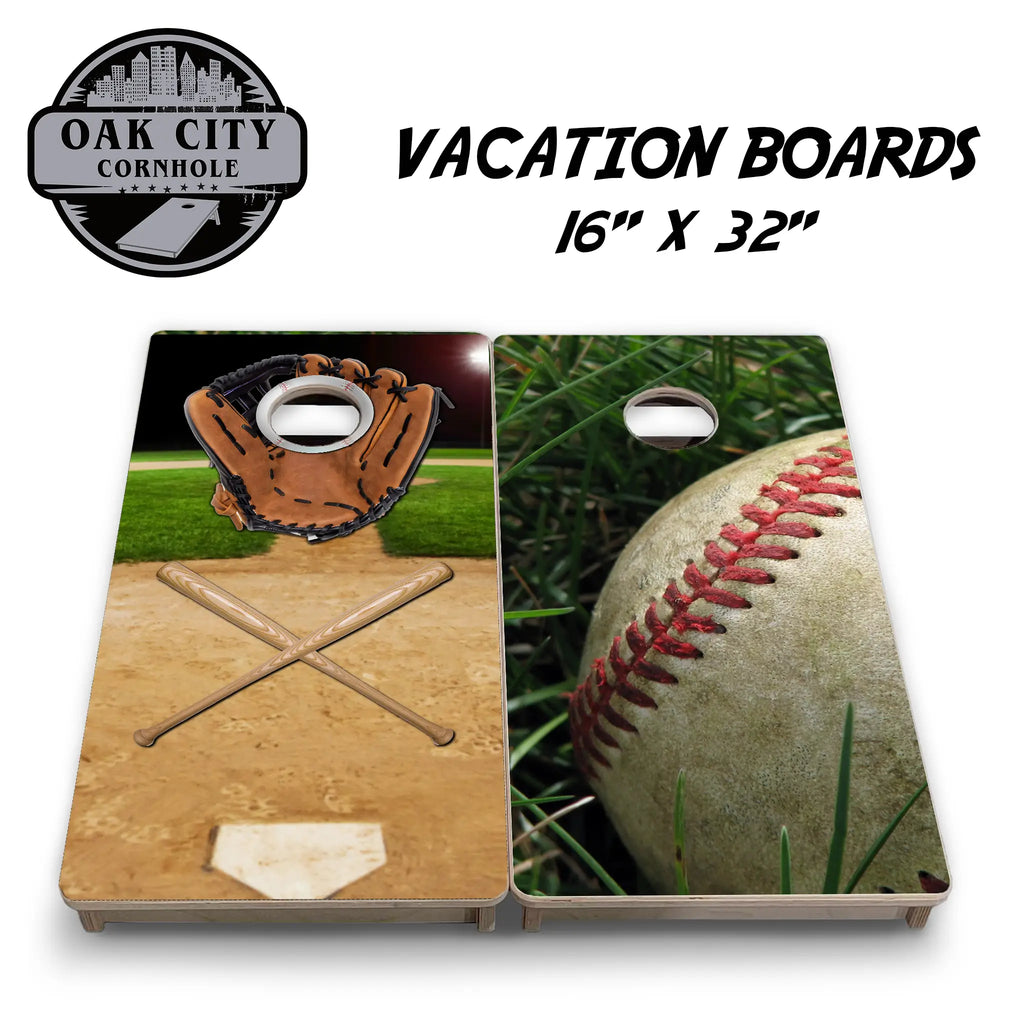 Play Ball Baseball Cornhole Boards from Oak City Cornhole