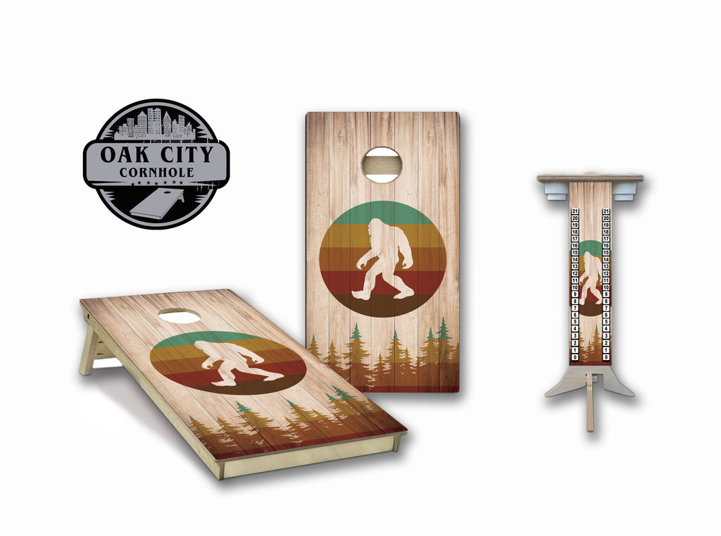 Bigfoot Wilderness Regulation Cornhole Boards - Oak City Cornhole