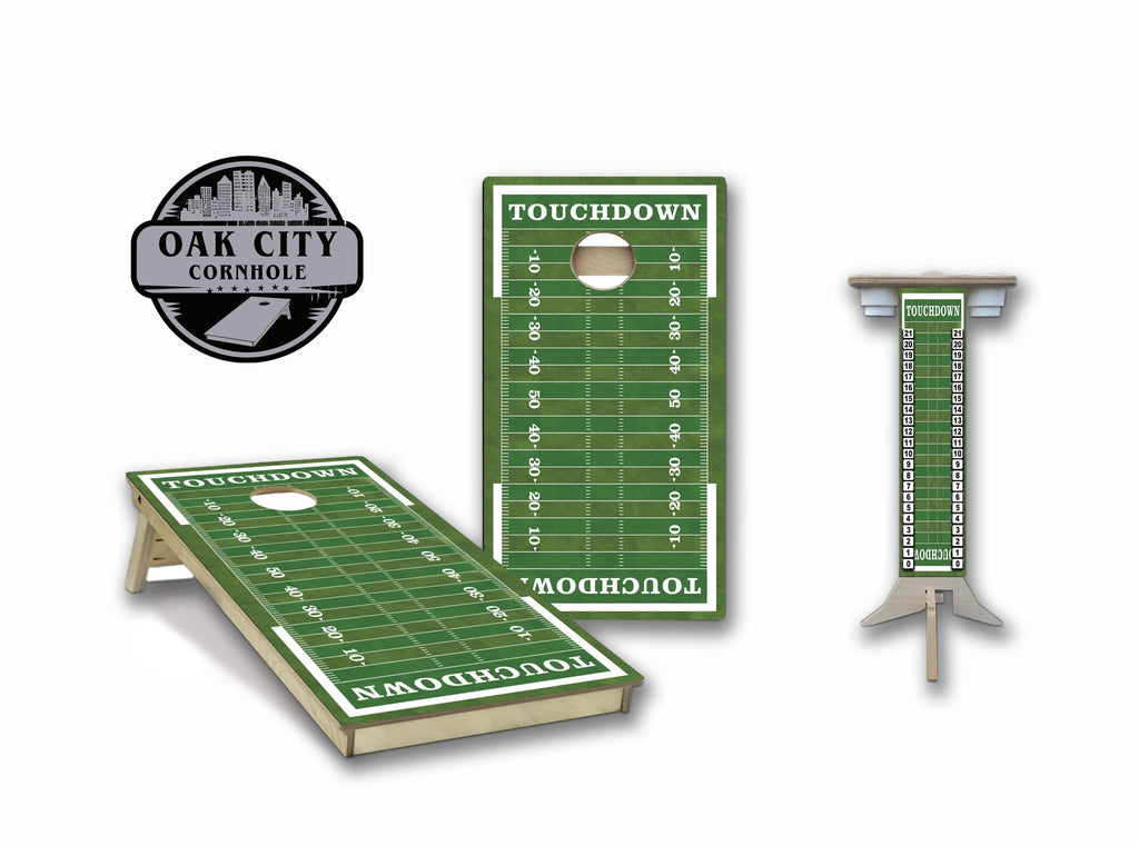 Football 2 Regulation Cornhole Boards - Oak City Cornhole