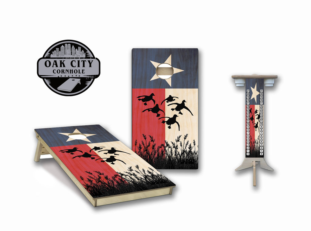 Texas Duck Hunting Regulation Cornhole Boards - Oak City Cornhole